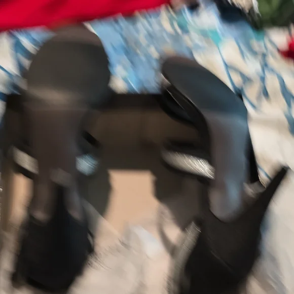 Beacon Black and Silver Strappy Heels - Picture 5 of 5